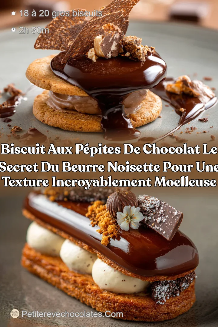 Biscuit aux p&eacute;pites de chocolat Le secret du beurre noisette pour une texture incroyablement moelleuse