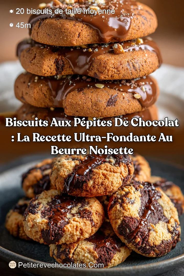 Biscuits aux p&eacute;pites de chocolat : La recette ultra-fondante au beurre noisette