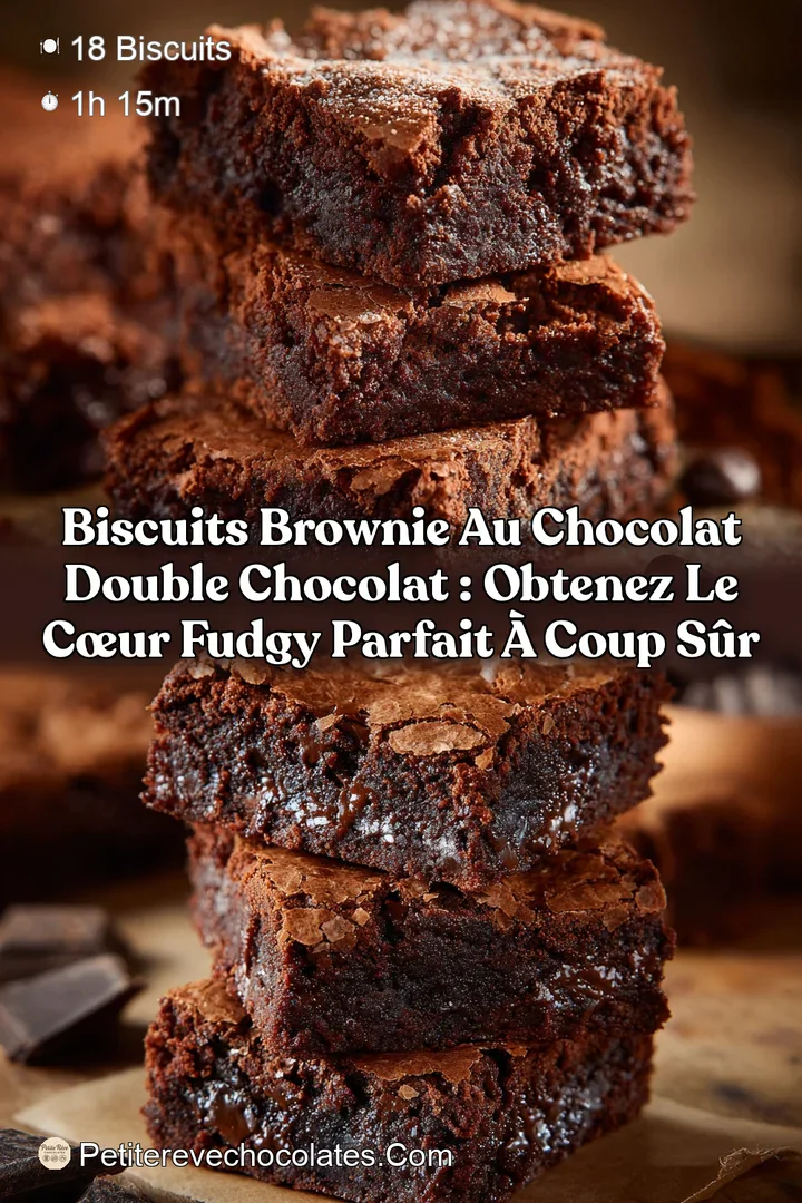 Biscuits Brownie au Chocolat double chocolat : Obtenez le c&oelig;ur fudgy parfait &agrave; coup s&ucirc;r