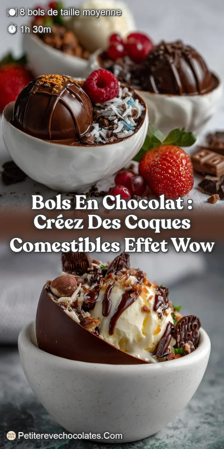 Bols en chocolat : Cr&eacute;ez des coques comestibles effet wow