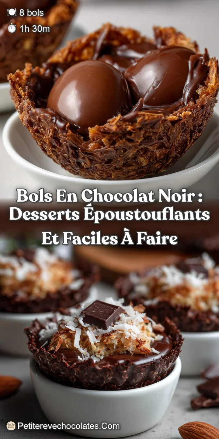Bols en Chocolat Noir : Desserts &Eacute;poustouflants et Faciles &agrave; Faire