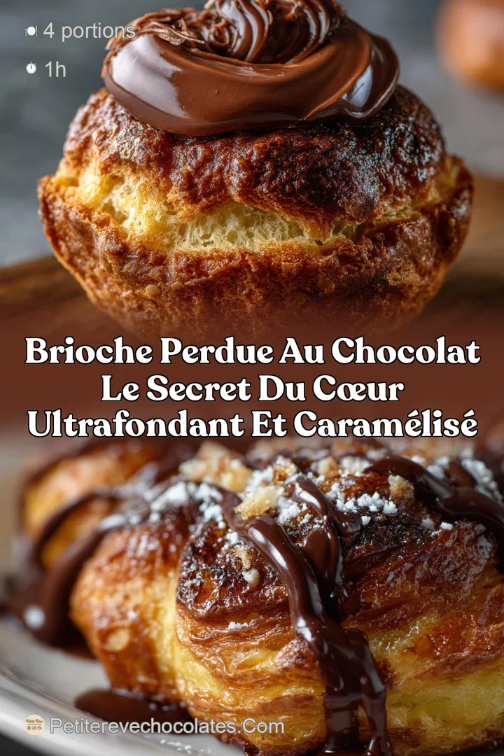 Brioche perdue au chocolat le secret du c&oelig;ur ultrafondant et caram&eacute;lis&eacute;