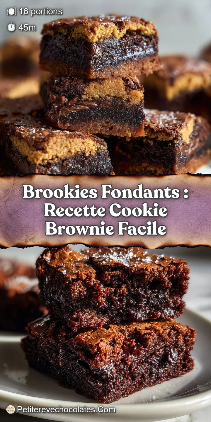 Close-up of a brookies revealing a soft, gooey center with melted chocolate chunks and a slightly crisp cookie edge.
