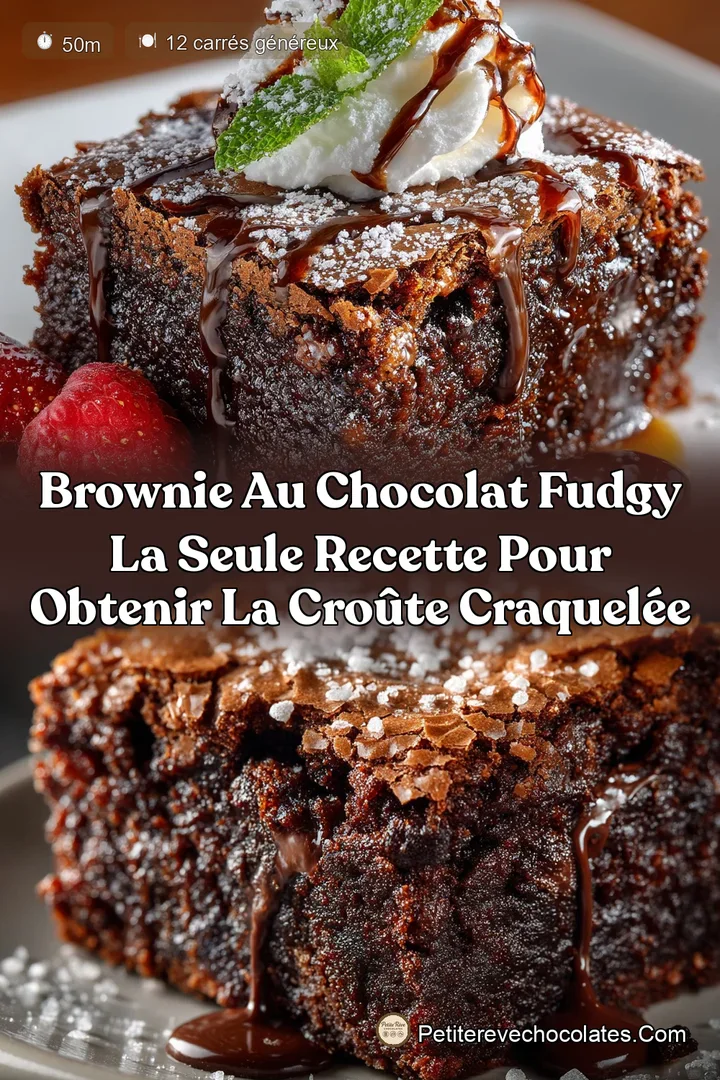 Brownie au Chocolat Fudgy La Seule Recette pour Obtenir la Croûte Craquelée