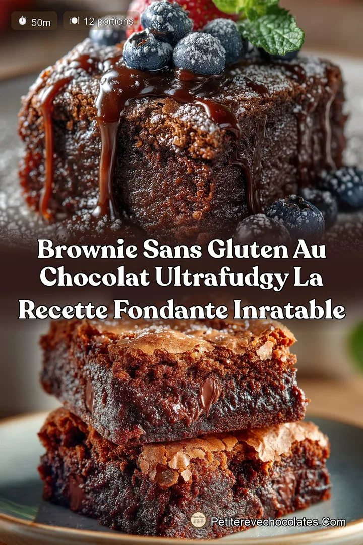 Brownie Sans Gluten au Chocolat ultraFudgy La Recette Fondante Inratable