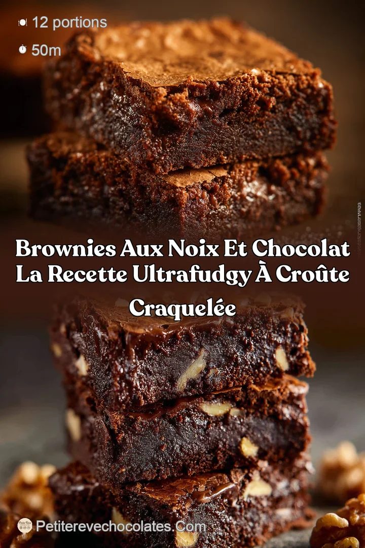 Brownies aux noix et chocolat la recette ultraFudgy à croûte craquelée
