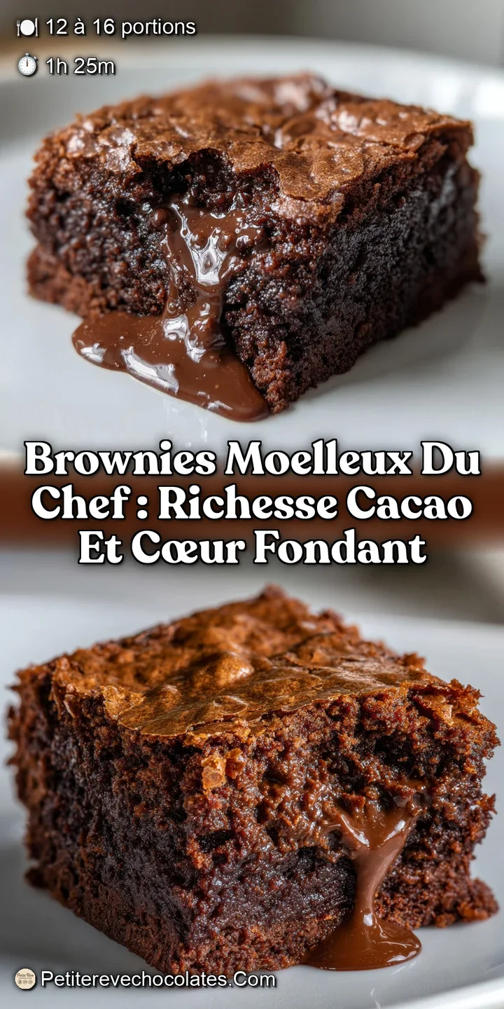 Brownies Moelleux du Chef : Richesse Cacao et C&oelig;ur Fondant