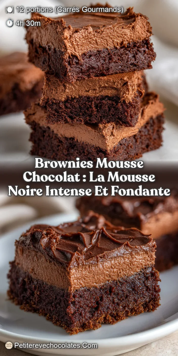 Brownies Mousse Chocolat : La Mousse Noire Intense et Fondante