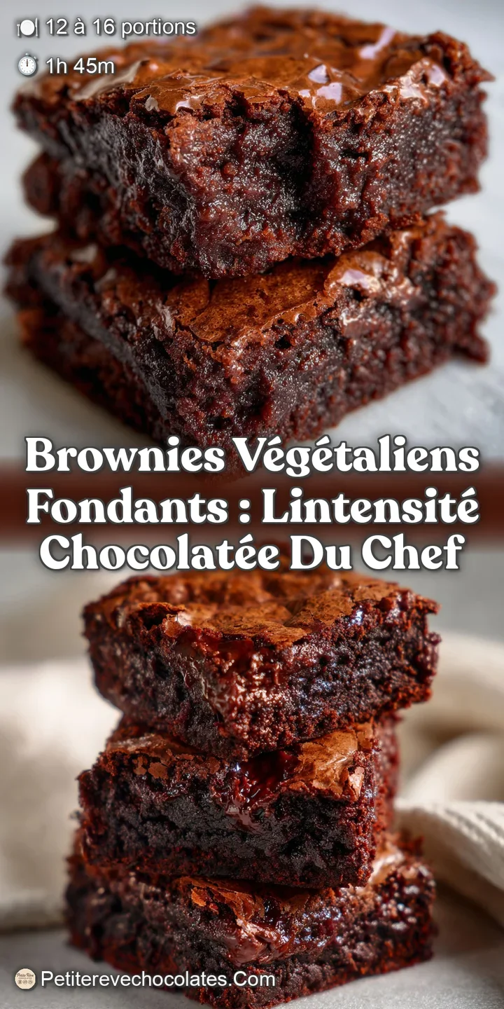 Brownies V&eacute;g&eacute;taliens Fondants : LIntensit&eacute; Chocolat&eacute;e du Chef