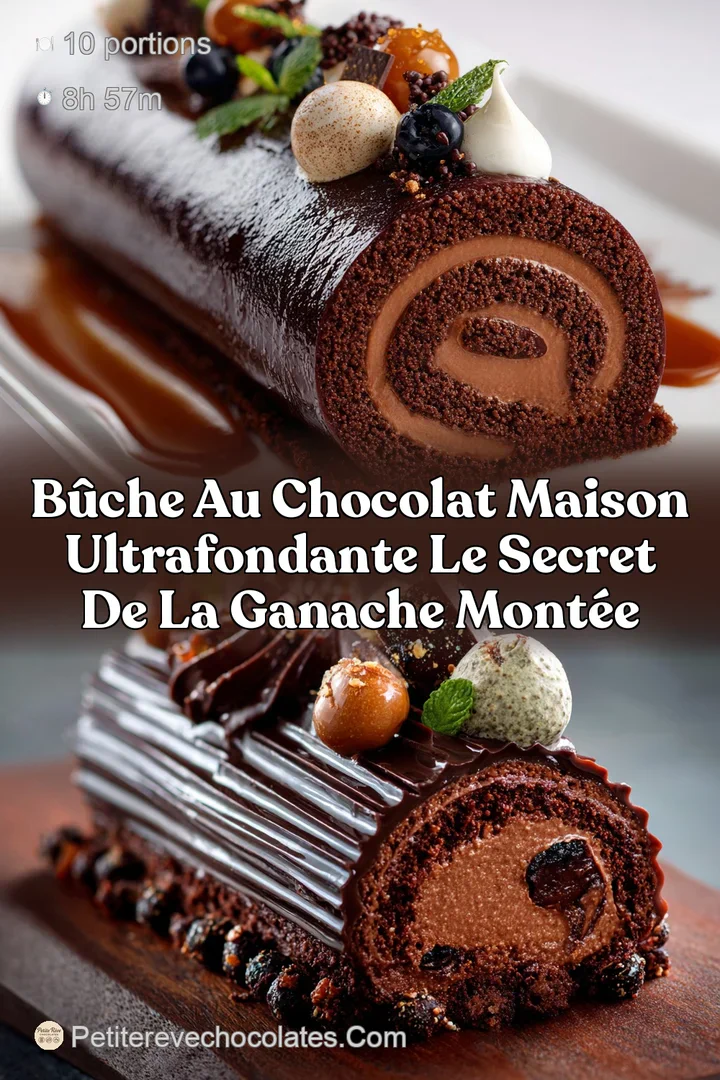 Bûche au chocolat maison ultrafondante le secret de la ganache montée