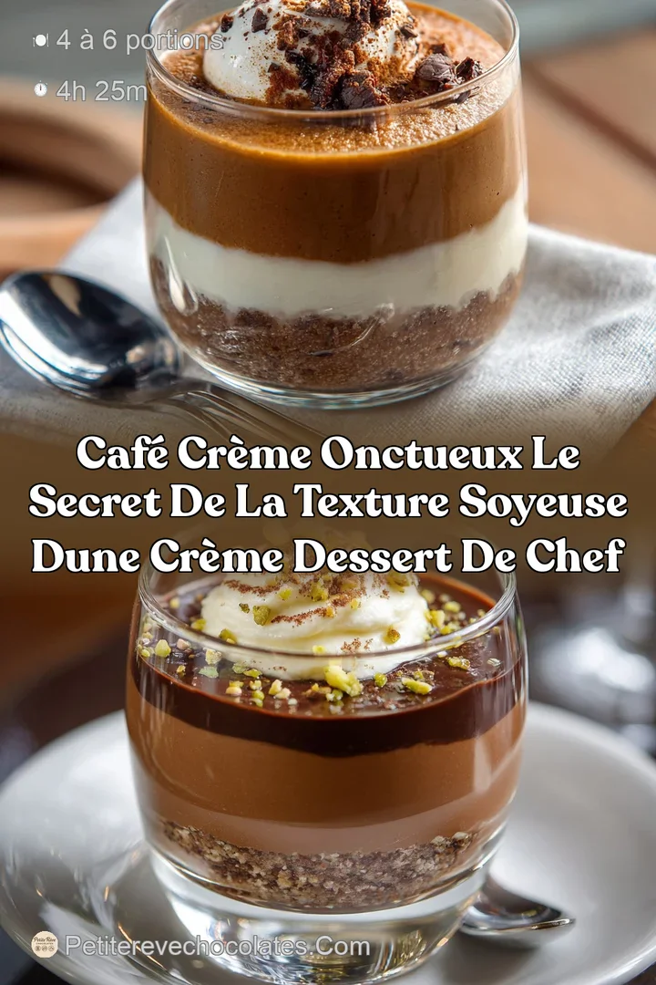 Caf&eacute; cr&egrave;me onctueux Le secret de la texture soyeuse dune cr&egrave;me dessert de chef