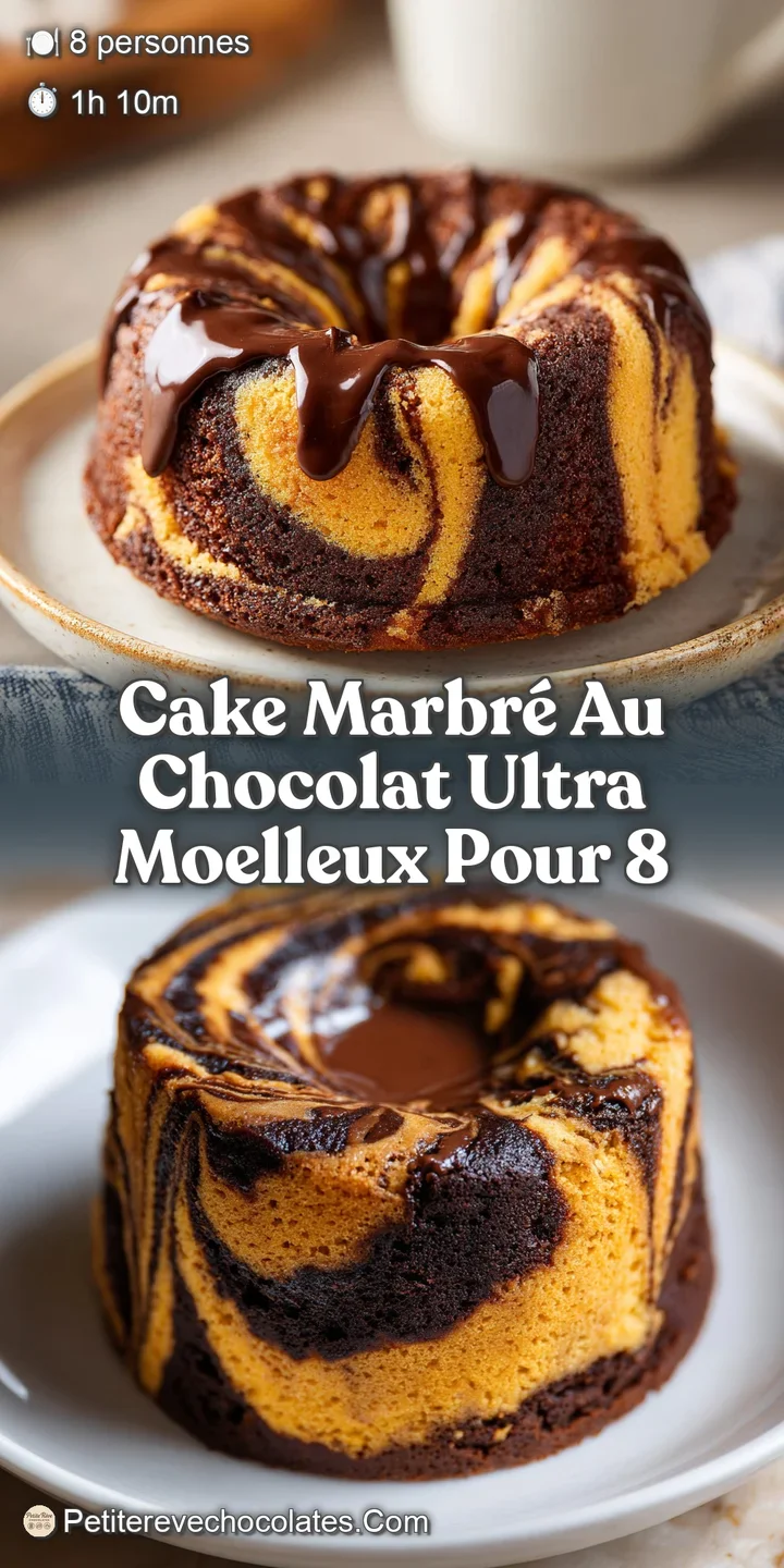 Close-up reveals the tender crumb and contrasting colors of this marble cake, hinting at a supremely soft and delicious te...