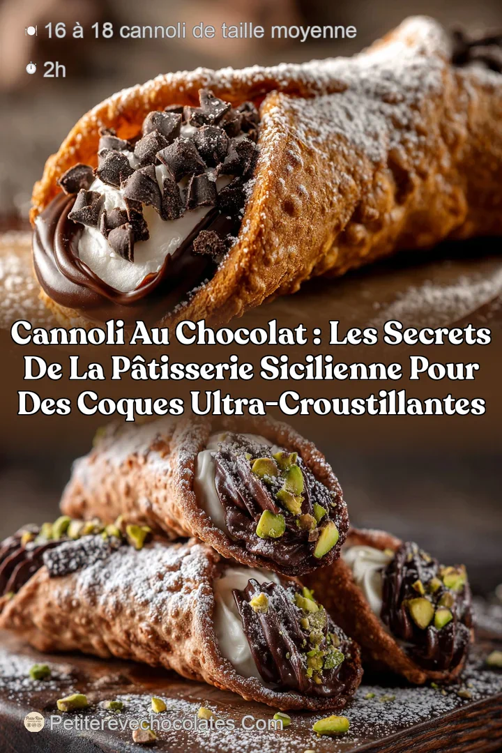 Cannoli au chocolat : Les secrets de la pâtisserie sicilienne pour des coques ultra-croustillantes