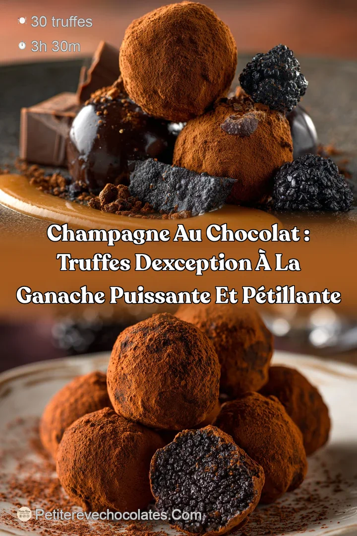 Champagne au chocolat : Truffes dexception &agrave; la ganache puissante et p&eacute;tillante