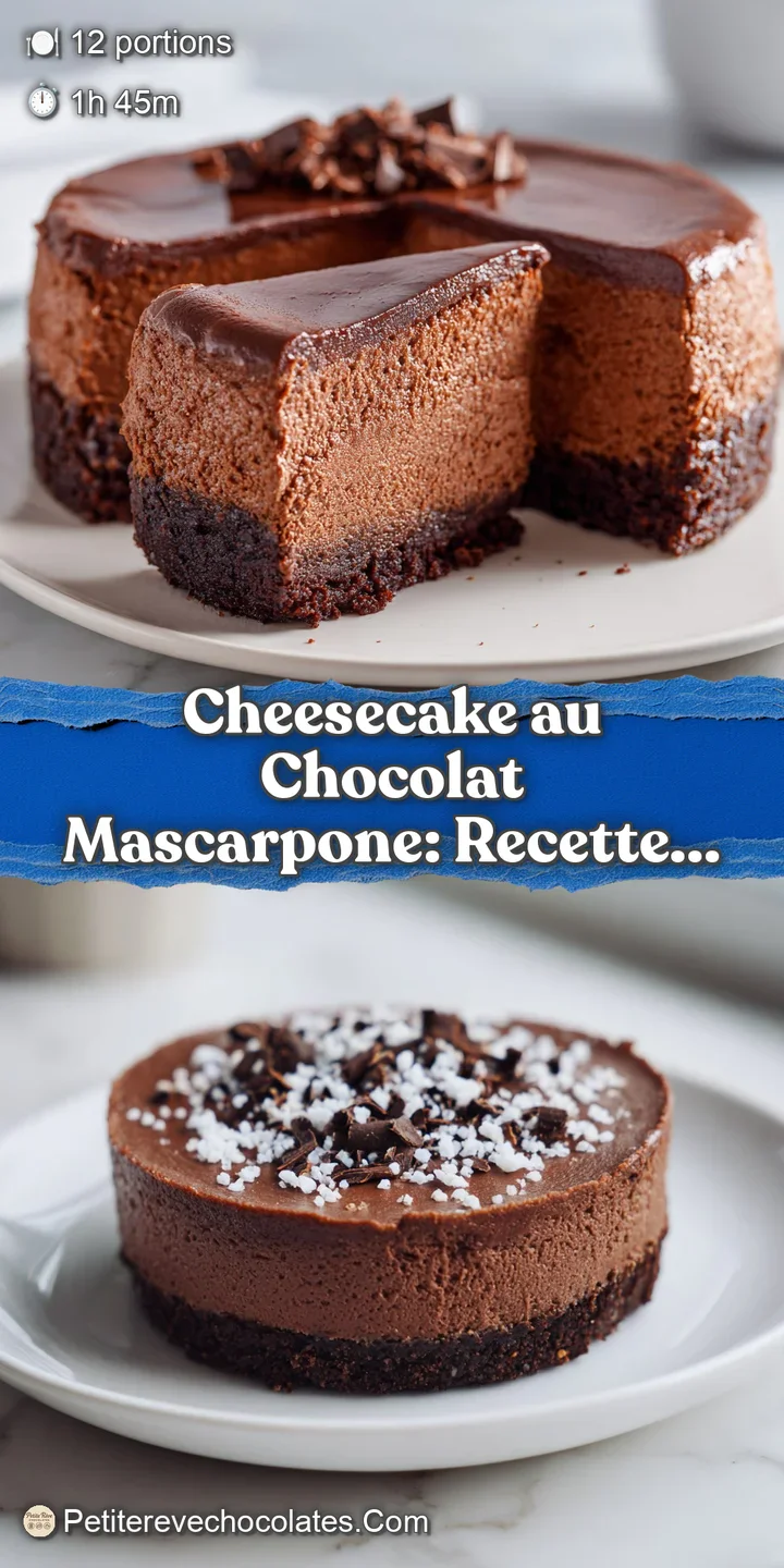 A tantalizing close-up of rich dark chocolate cheesecake, tempting you with its smooth texture and decadent cocoa notes. S...