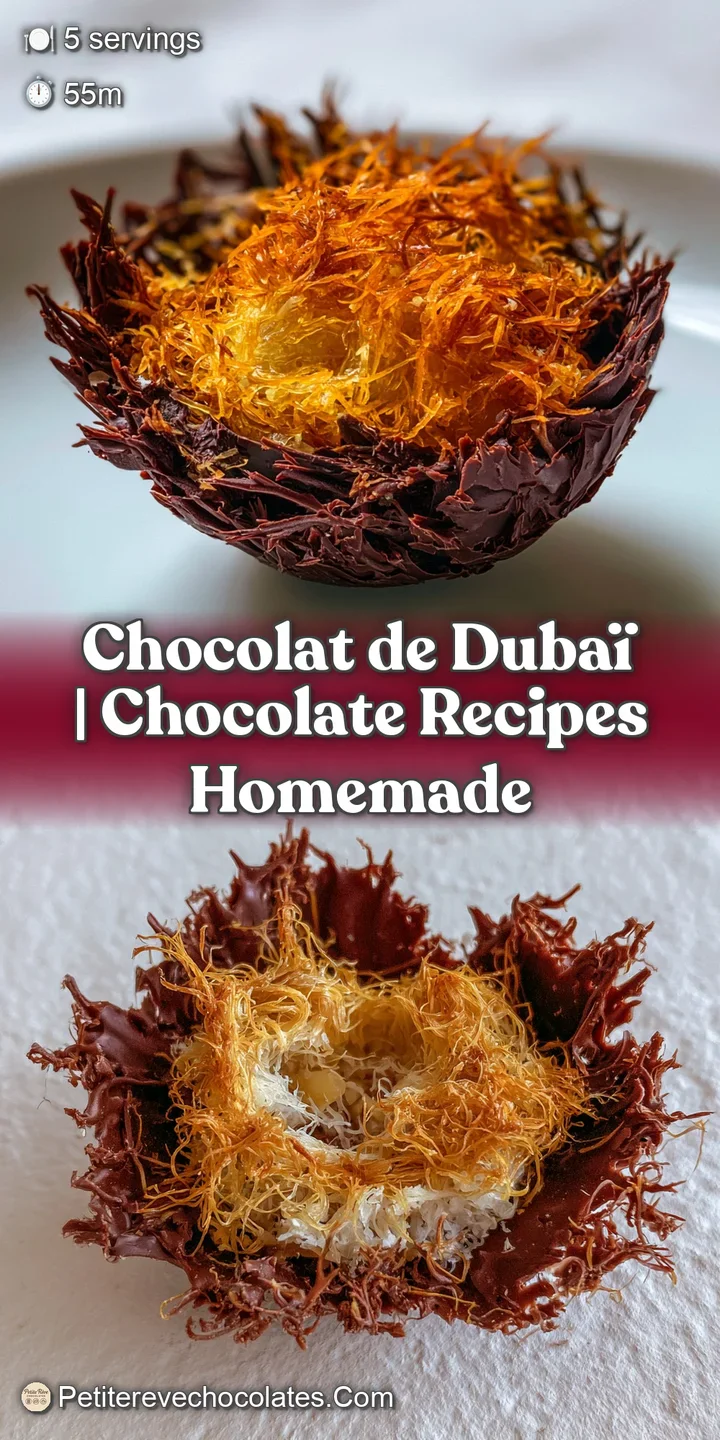 Gros plan sur une texture fondante de chocolat brun et un c&oelig;ur vert intense aux filaments de p&acirc;te grill&eacute;e.