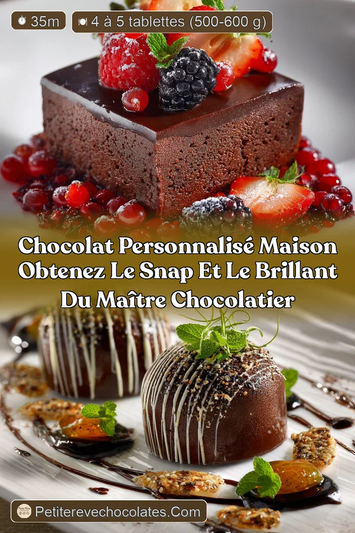 Chocolat personnalisé Maison Obtenez le snap et le brillant du Maître Chocolatier