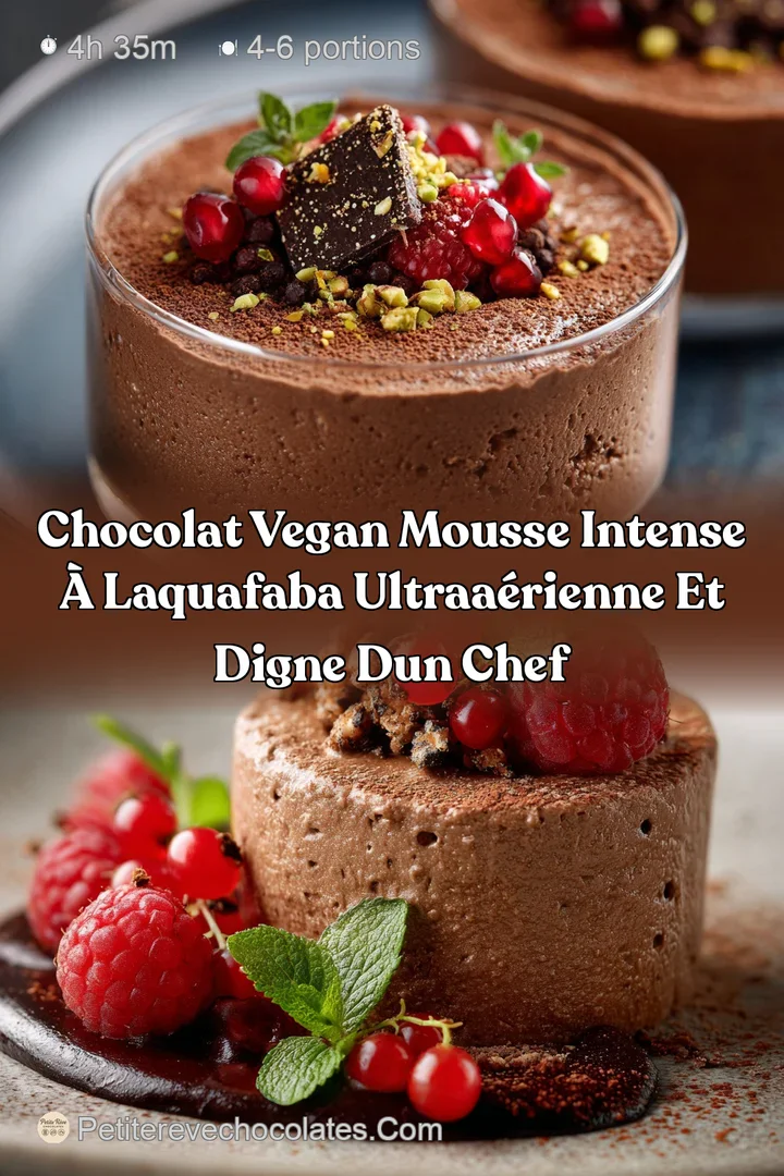 Chocolat Vegan Mousse intense &agrave; laquafaba ultraa&eacute;rienne et digne dun chef