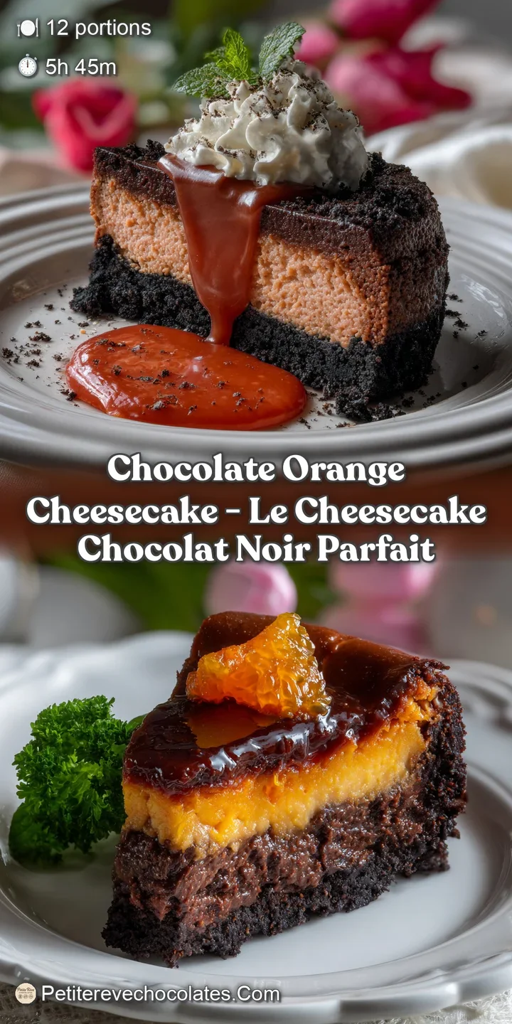 Chocolate Orange Cheesecake - Le Cheesecake Chocolat Noir Parfait