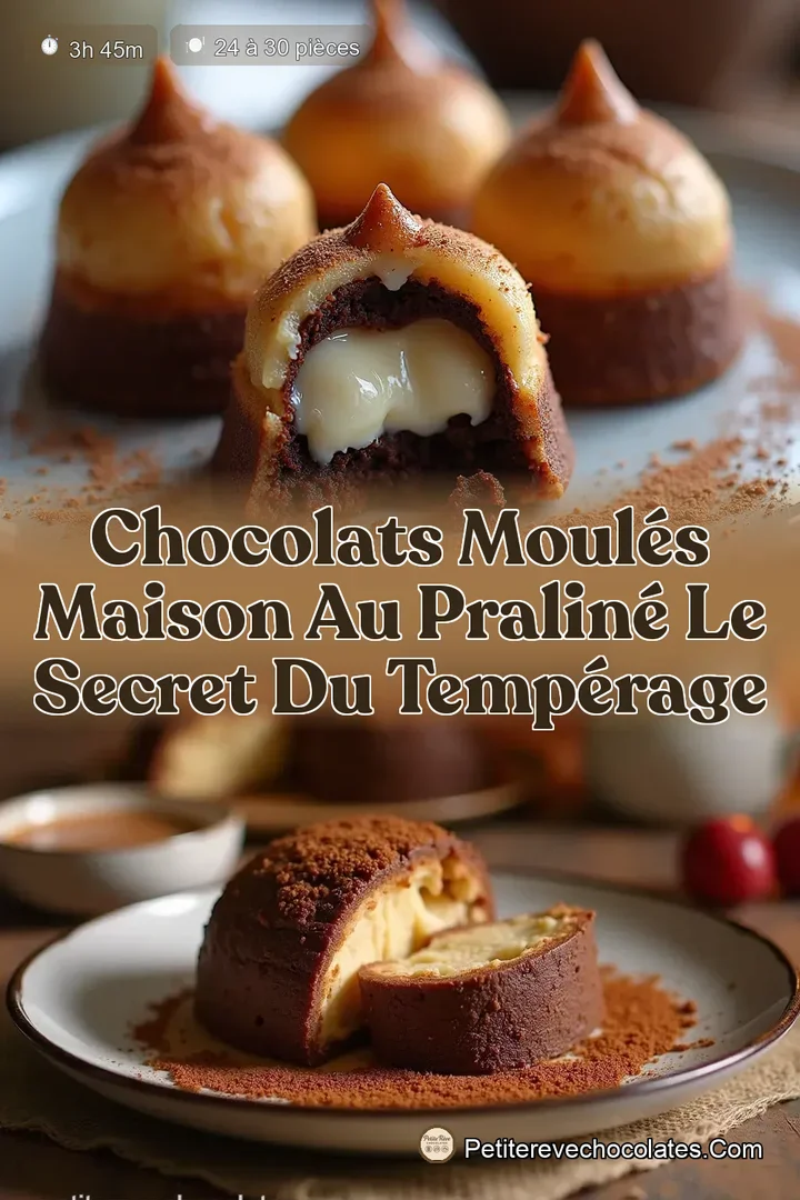 Chocolats Moulés Maison au Praliné Le Secret du Tempérage : ÉPINGLER POUR PLUS TARD Chocolats Moulés Maison au Praliné Le Secret du Tempérage