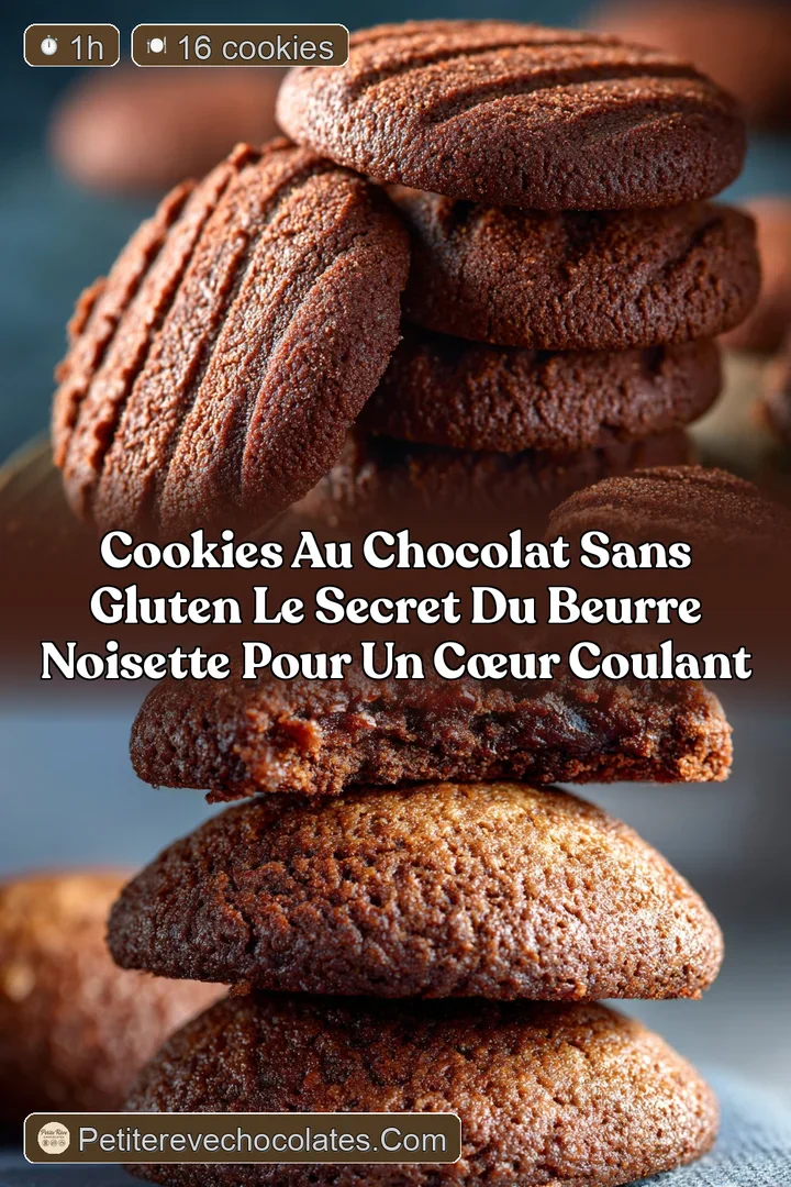 Cookies au chocolat sans gluten le secret du beurre noisette pour un cœur coulant