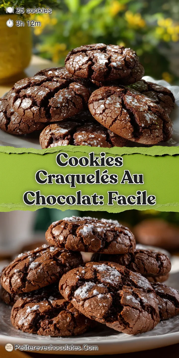Intense close-up of a cracked chocolate cookie revealing a fudgy interior peeking through the powdered sugar dusted exteri...