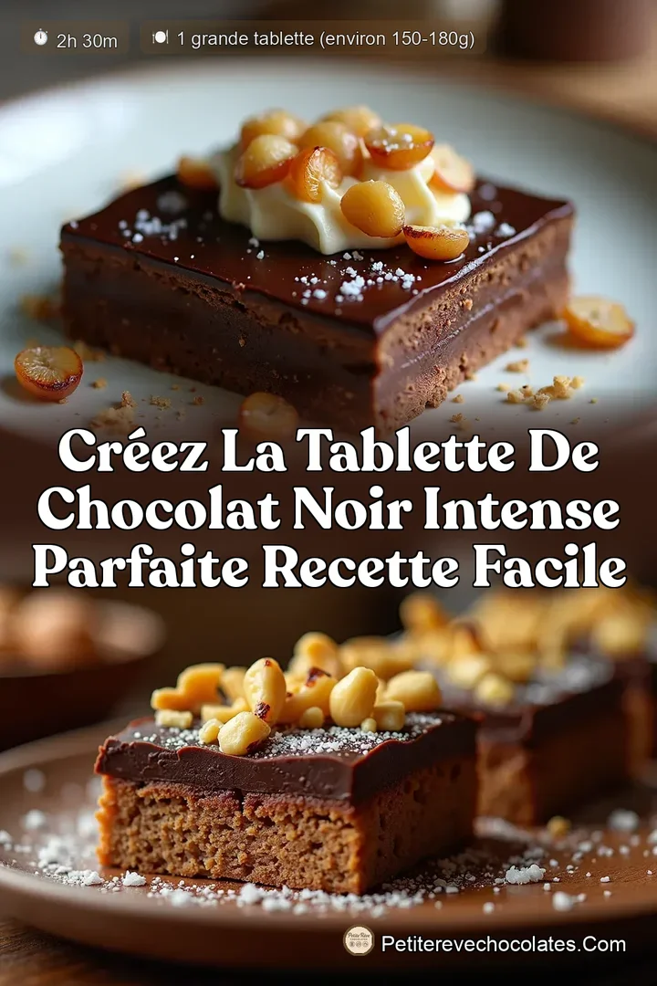 Créez la Tablette de Chocolat Noir Intense Parfaite Recette Facile