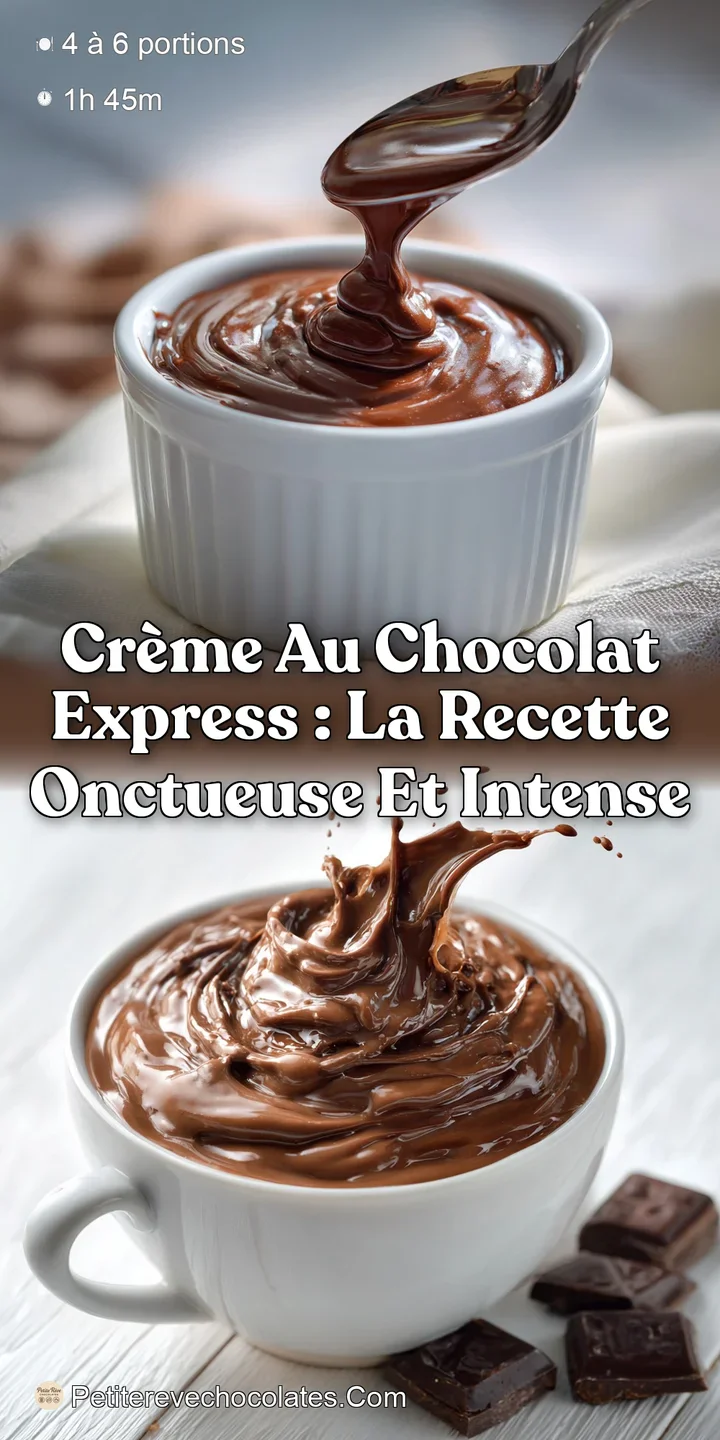 Crème au Chocolat Express : La Recette Onctueuse et Intense