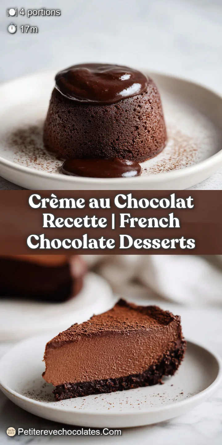 Close-up of glossy dark chocolate dessert, showing its incredibly smooth, inviting texture.