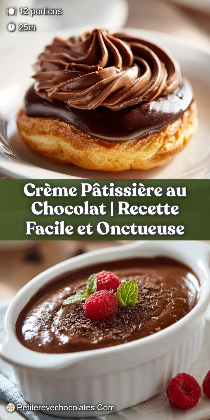 A close-up view of velvety chocolate pastry cream, glistening under soft light, revealing its creamy, luscious texture.