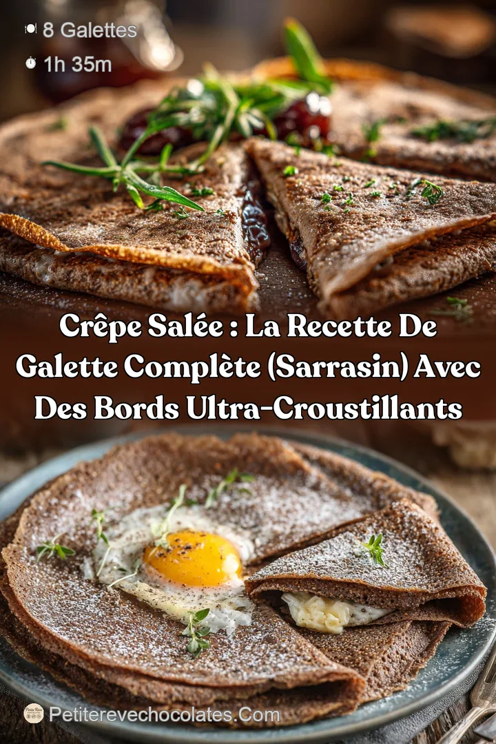 Cr&ecirc;pe sal&eacute;e : La recette de Galette Compl&egrave;te (sarrasin) avec des bords ultra-croustillants