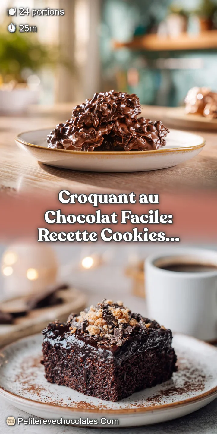 Close-up of a delectable chocolate pastry revealing crisp, flaky layers and a rich, melted chocolate interior. An irresist...