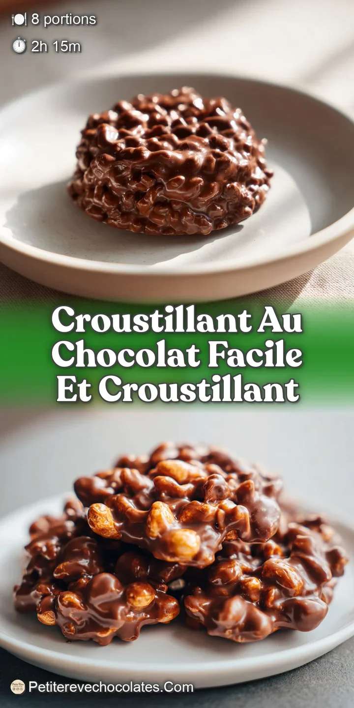 Close-up of a decadent chocolate crisp, showing its flaky layers and rich, dark chocolate filling oozing out.