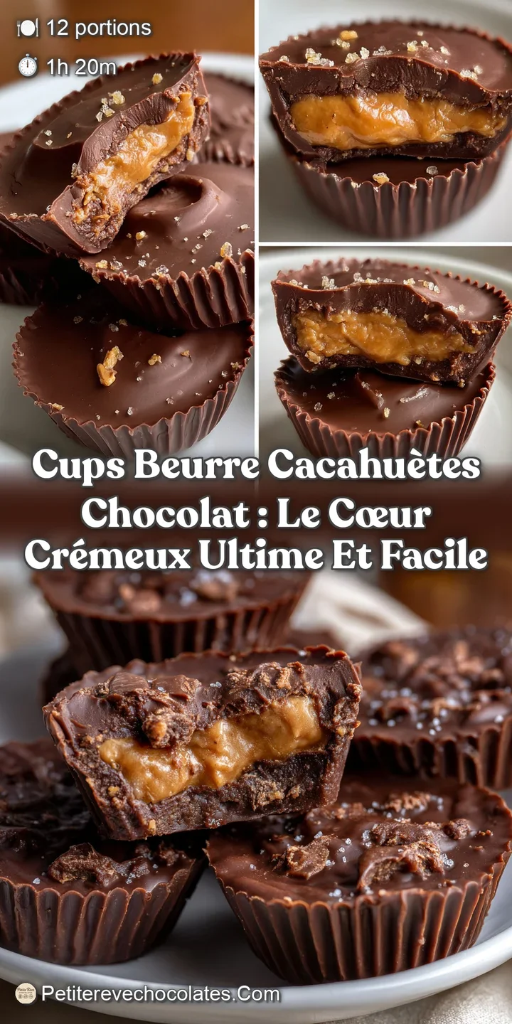 Cups Beurre Cacahu&egrave;tes Chocolat : Le C&oelig;ur Cr&eacute;meux Ultime et Facile