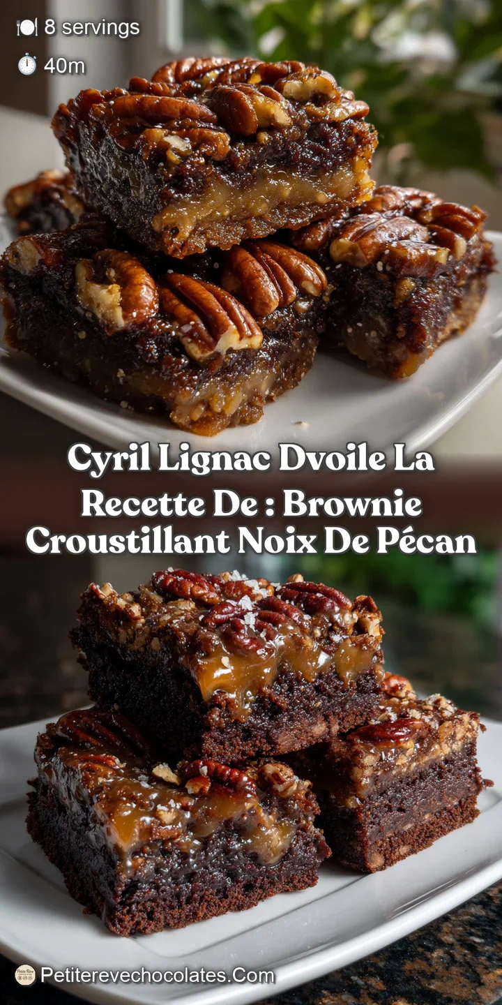 Cyril Lignac dvoile la recette de : Brownie Croustillant Noix de P&eacute;can