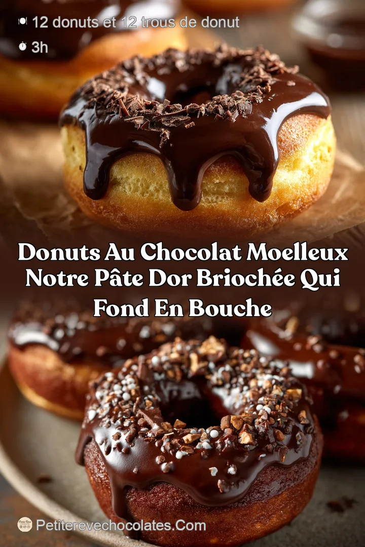 Donuts au chocolat moelleux notre p&acirc;te dor brioch&eacute;e qui fond en bouche