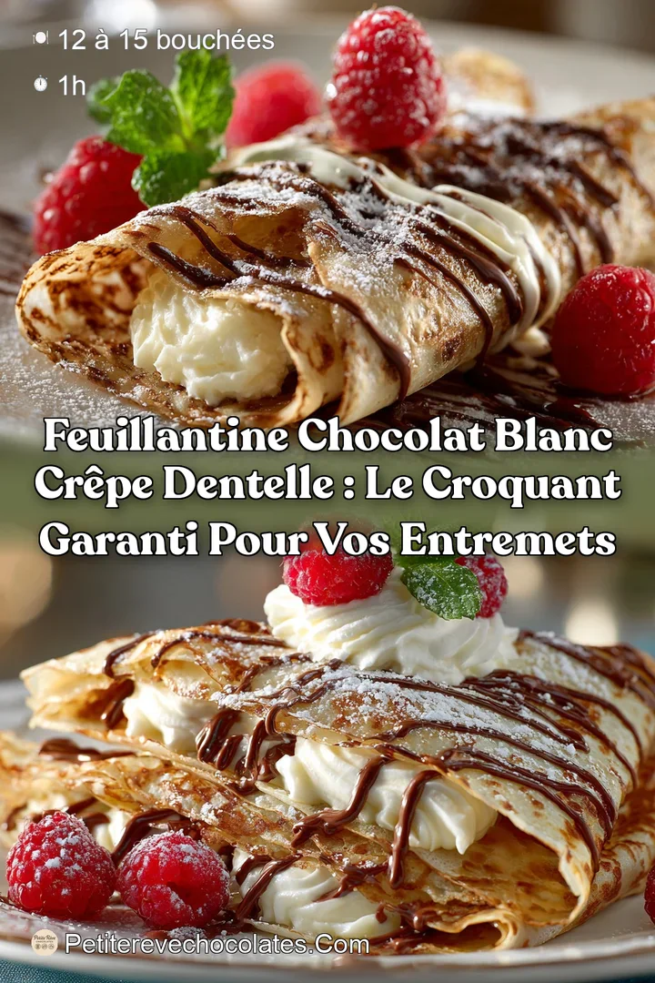 Feuillantine Chocolat Blanc Cr&ecirc;pe Dentelle : Le Croquant garanti pour vos entremets