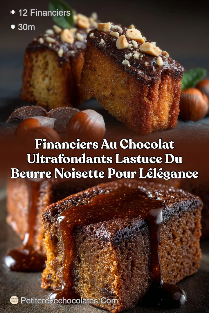 Financiers au Chocolat ultrafondants Lastuce du Beurre Noisette pour l&eacute;l&eacute;gance