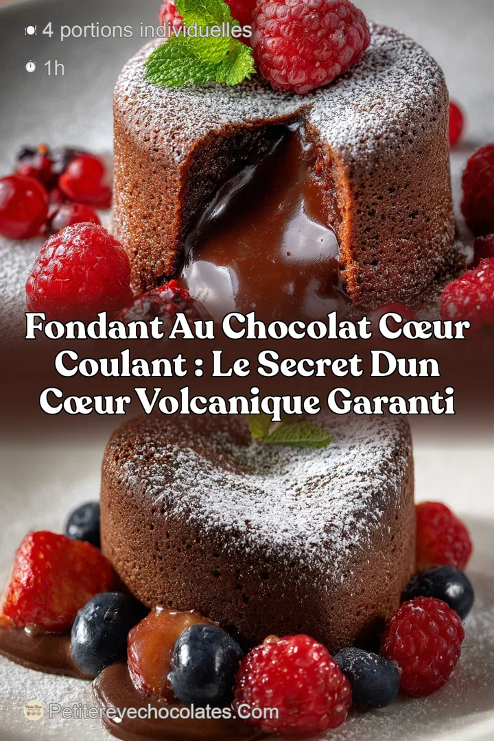 Fondant au chocolat cœur coulant : Le secret dun cœur volcanique garanti