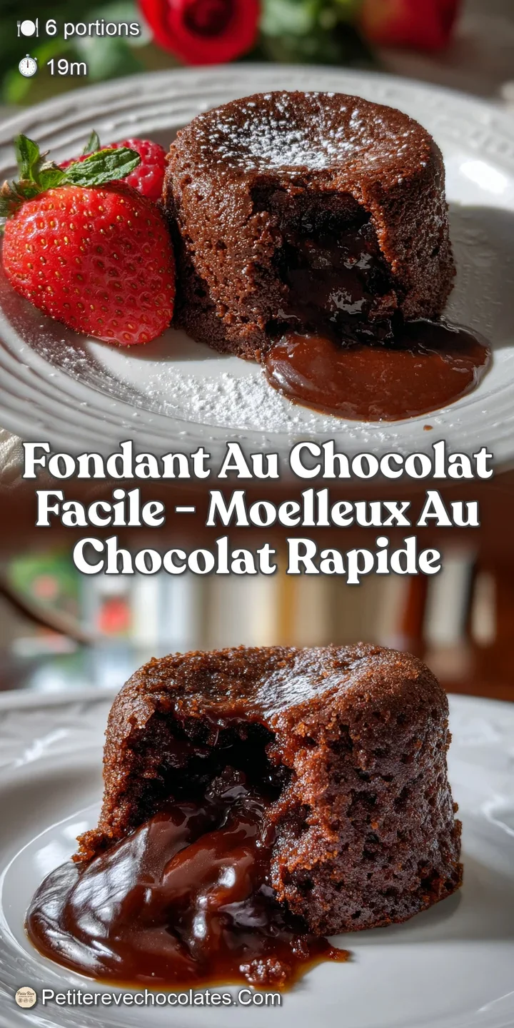 Fondant au Chocolat Facile - Moelleux Au Chocolat Rapide