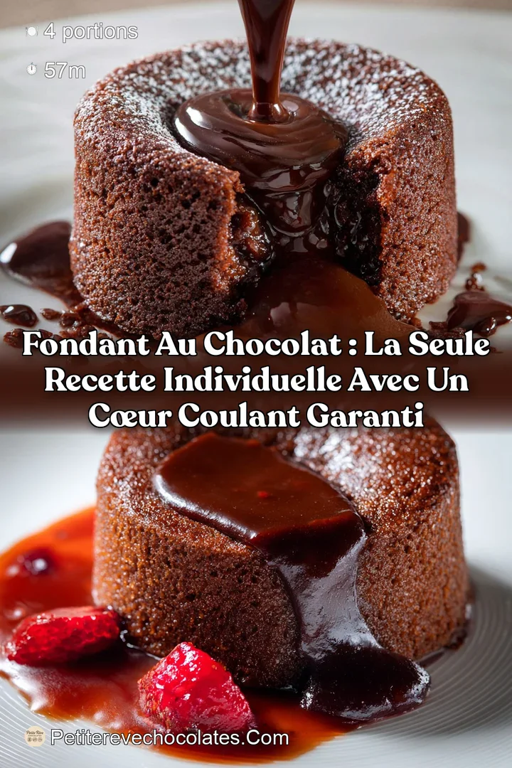 Fondant au chocolat : La seule recette individuelle avec un c&oelig;ur coulant garanti