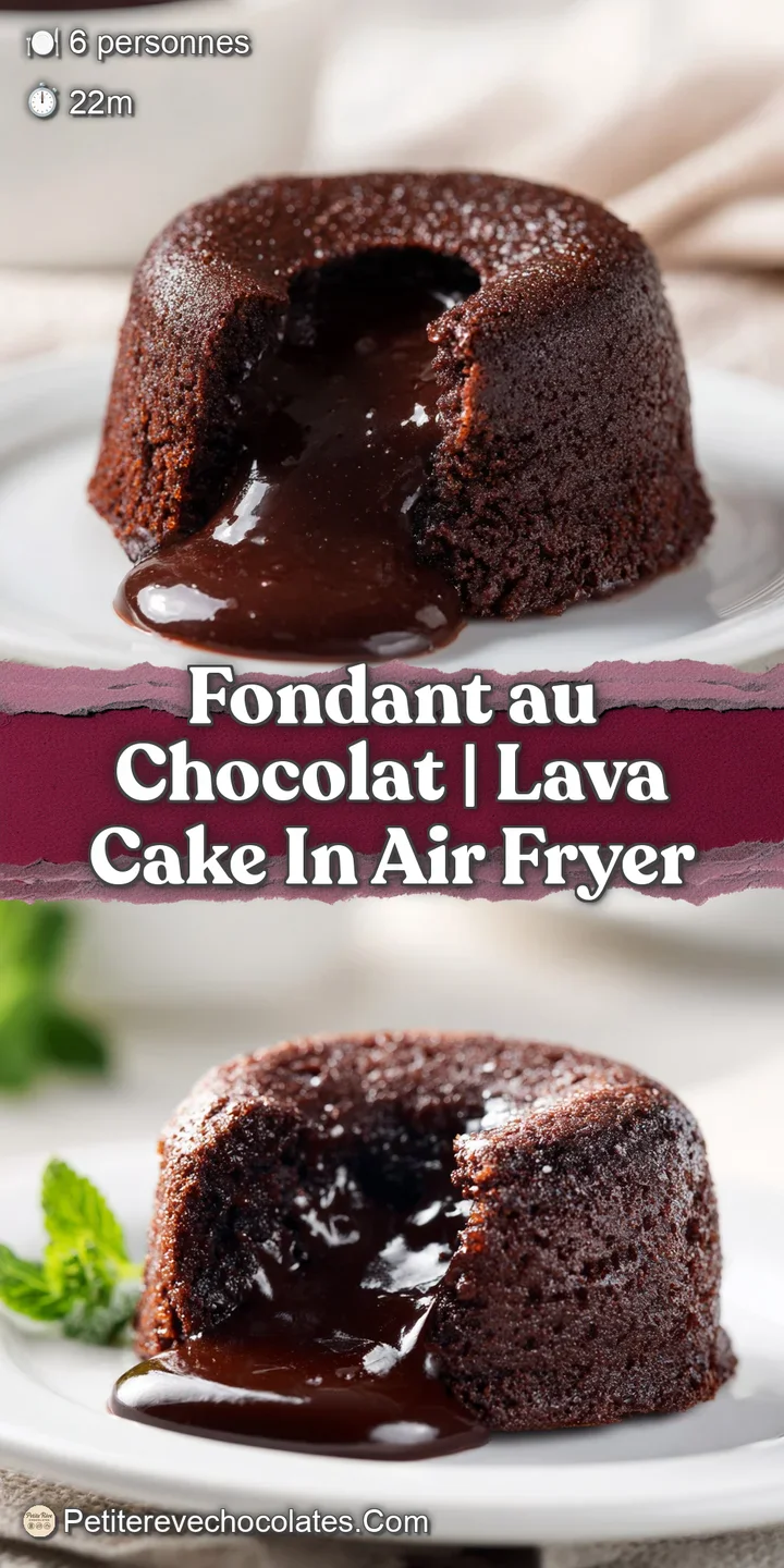 Gros plan sur un c&oelig;ur au chocolat chaud et fondant, texture moelleuse et brillante s'&eacute;coulant doucement du g&acirc;teau.