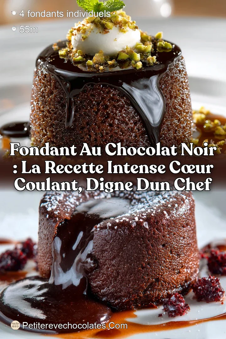 Fondant au chocolat noir : la recette intense c&oelig;ur coulant digne dun Chef