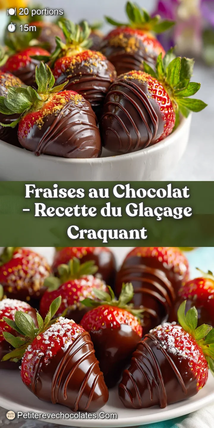 Close-up of a rich, dark chocolate-dipped strawberry with a slightly fractured, shiny shell