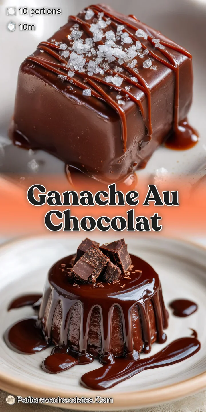 Close-up of smooth, decadent dark chocolate ganache, reflecting light with a velvety sheen, intensely tempting.