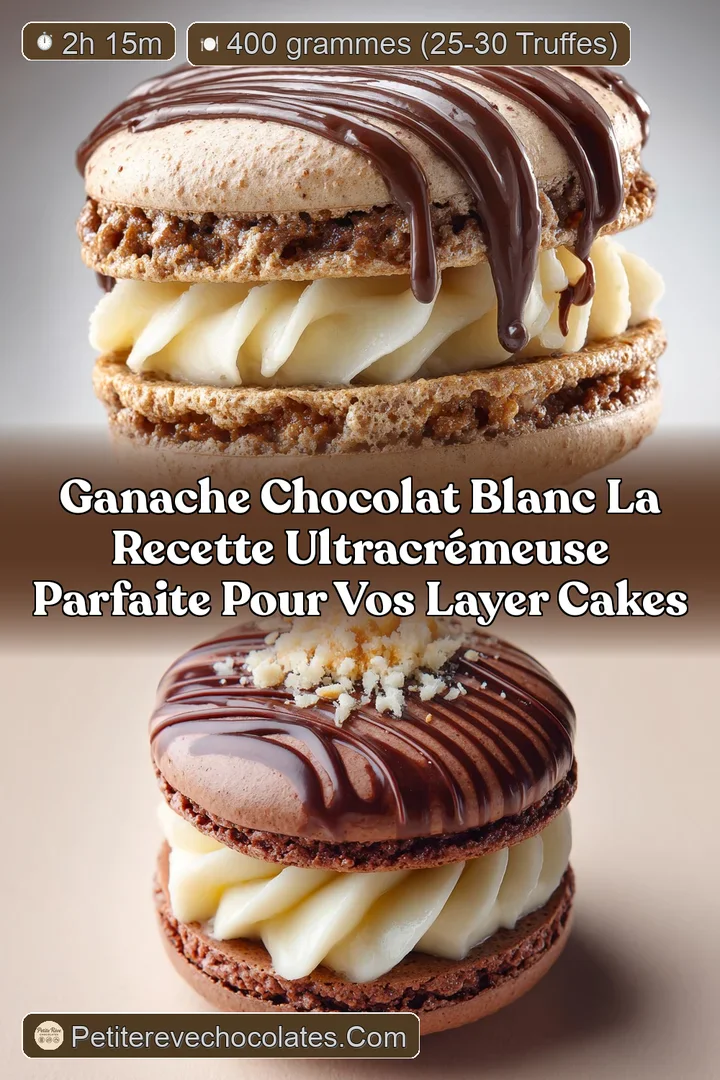 Ganache Chocolat Blanc La recette ultracr&eacute;meuse parfaite pour vos Layer Cakes