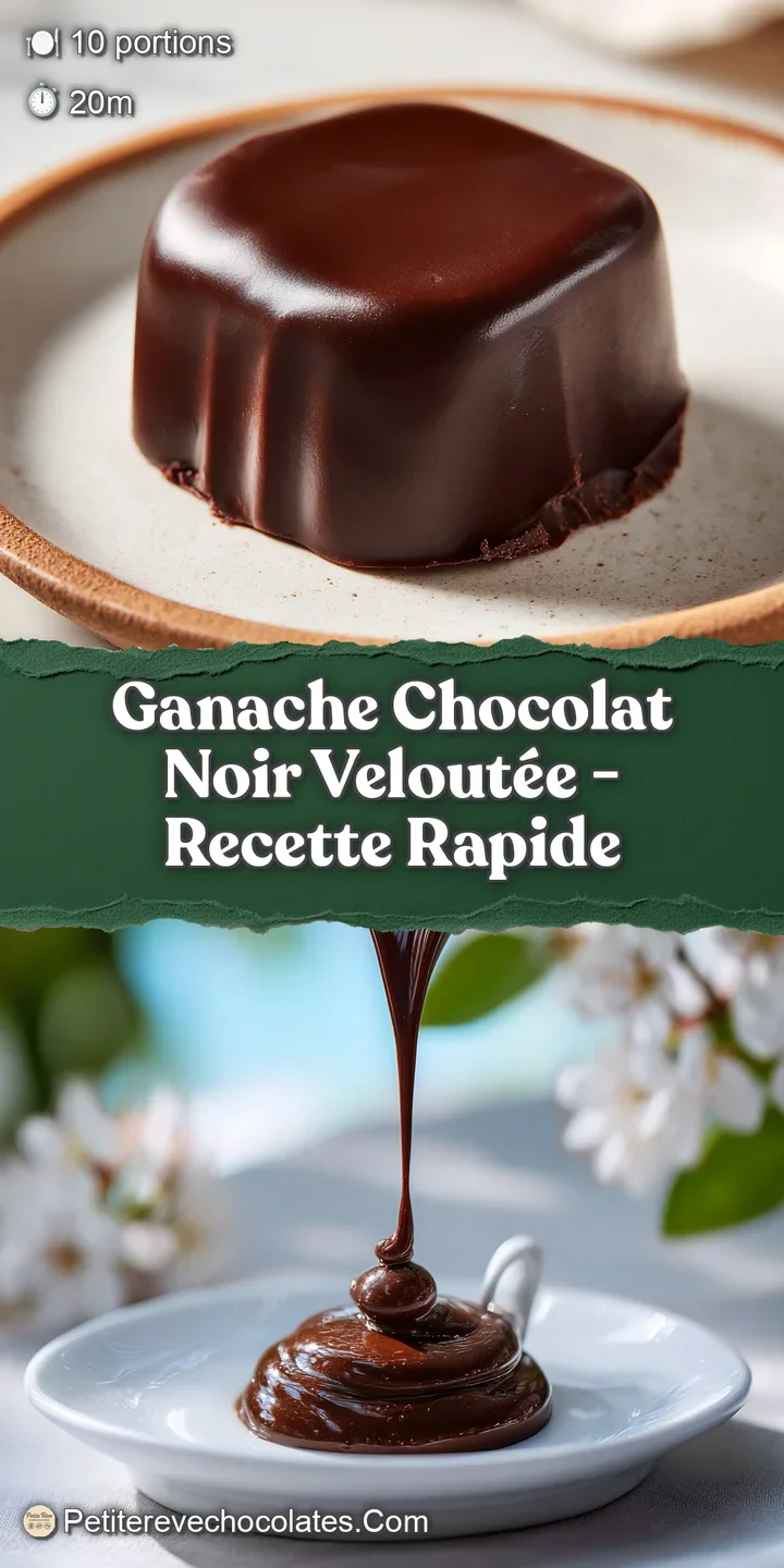 Close-up of decadent dark chocolate ganache, smooth and shiny, poured into a buttery, golden-brown tart crust.