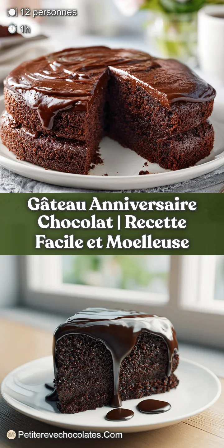 Close-up of a rich chocolate cake's glossy frosting, revealing a tender, dark crumb.