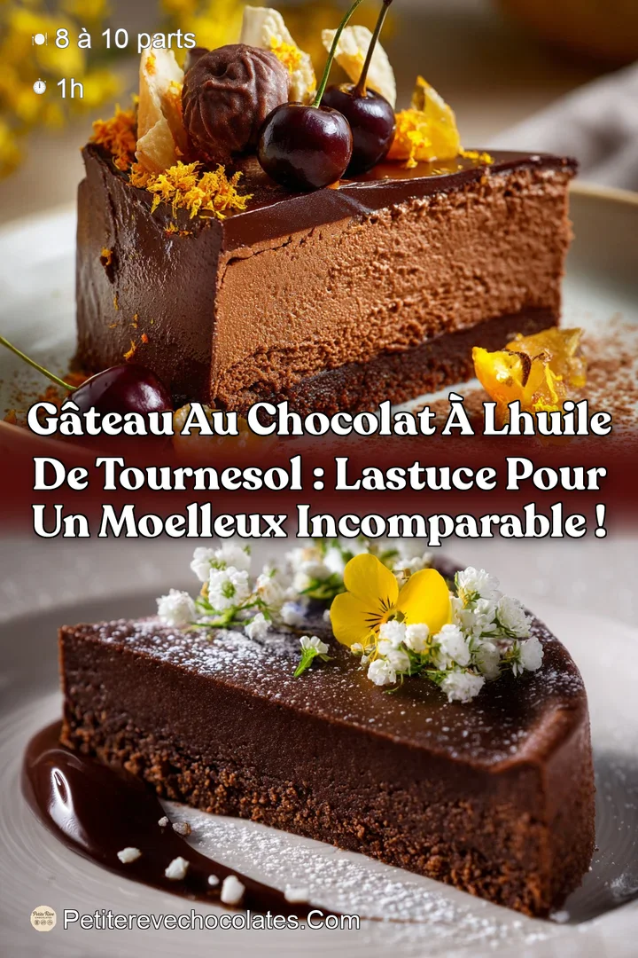 G&acirc;teau au chocolat &agrave; lhuile de tournesol : lastuce pour un moelleux incomparable !