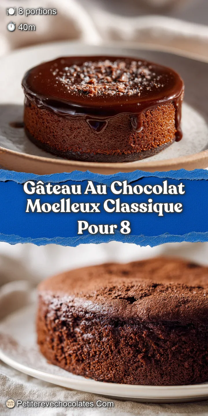 A close-up reveals the moist, dense crumb of a dark chocolate cake. The surface glistens, hinting at its rich, decadent fl...